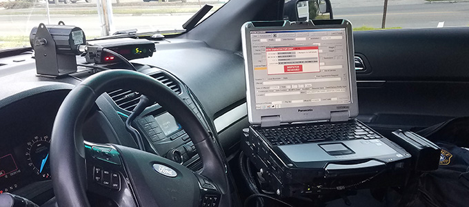 police car computer software